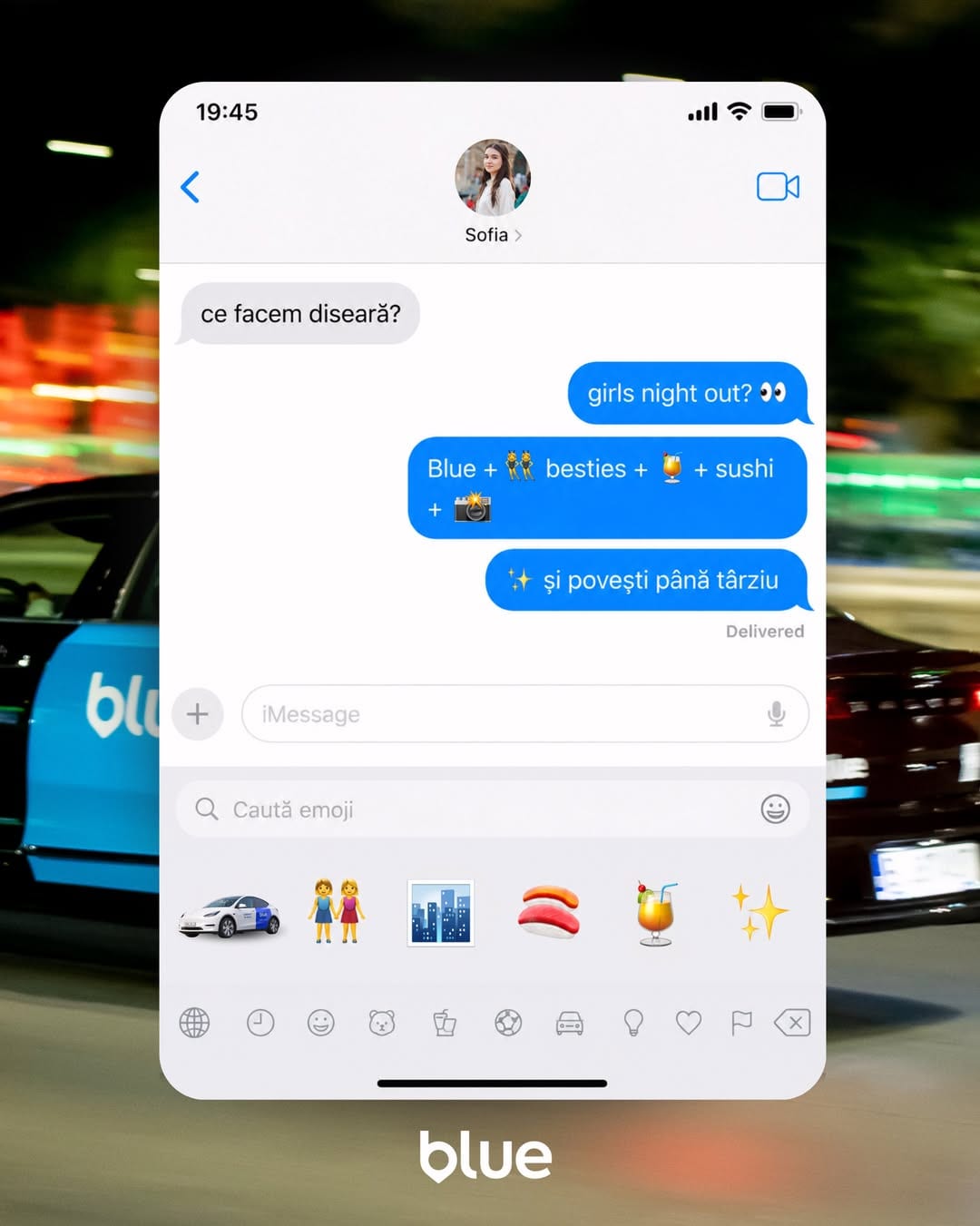 Blue iMessage campaign