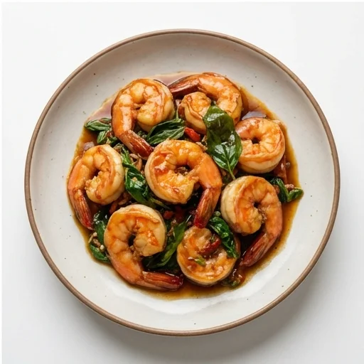 Stir Fried Basil Shrimps*