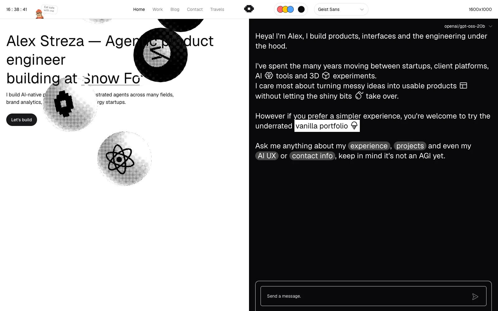 Alex Streza portfolio home page