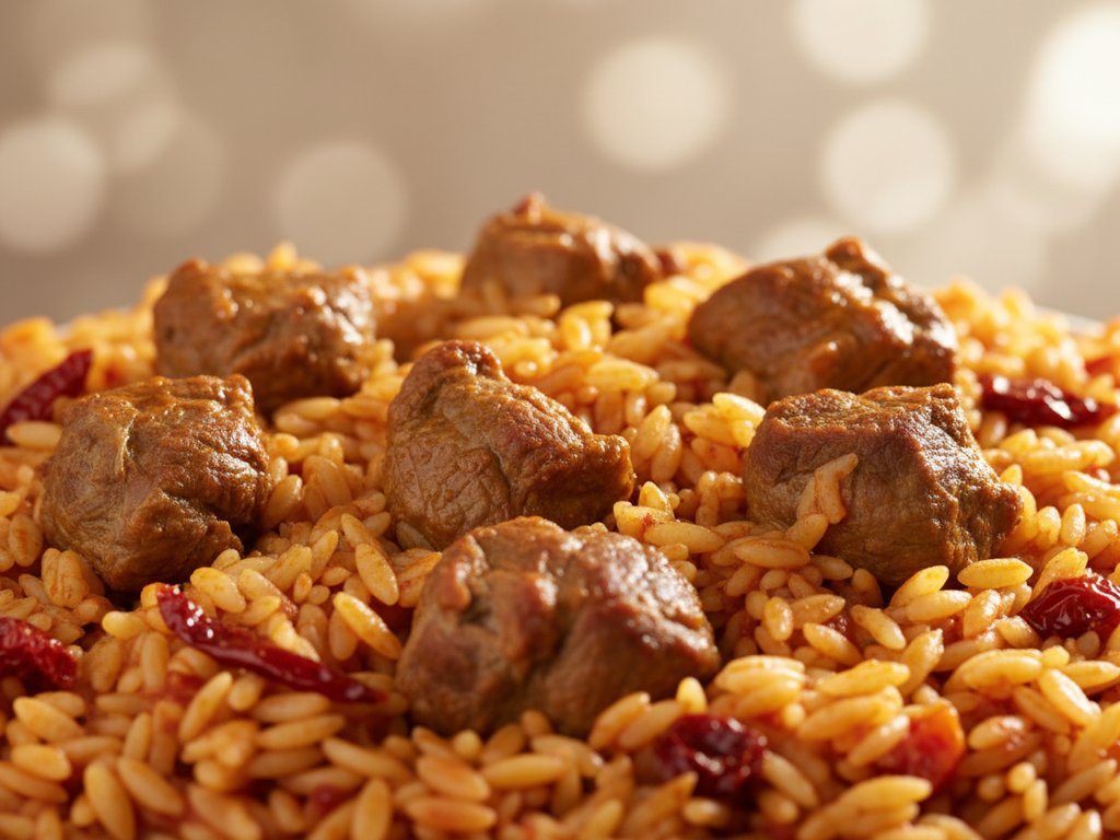 Ankara tava with lamb and orzo in a spiced tomato sauce