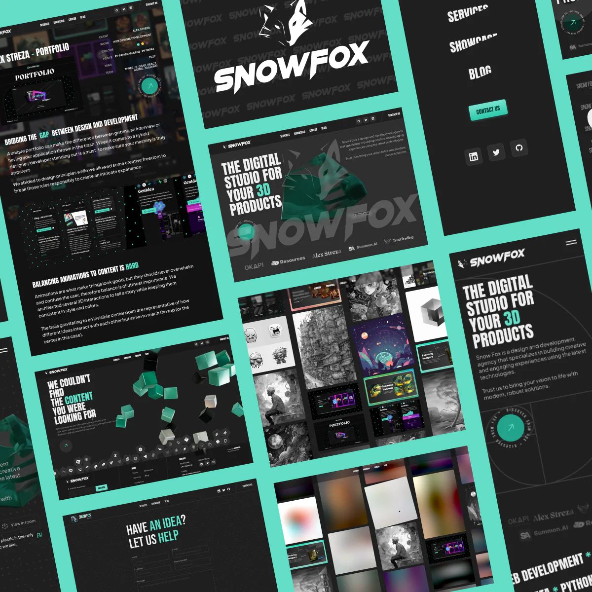 Snow Fox product design and interface system work